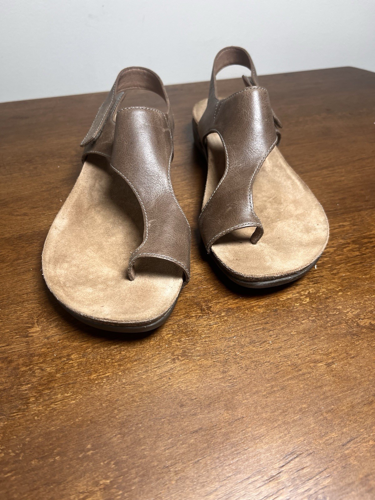 Dansko Reece Toe Loop Sandals Brown Slingback Leather 40 Women’s