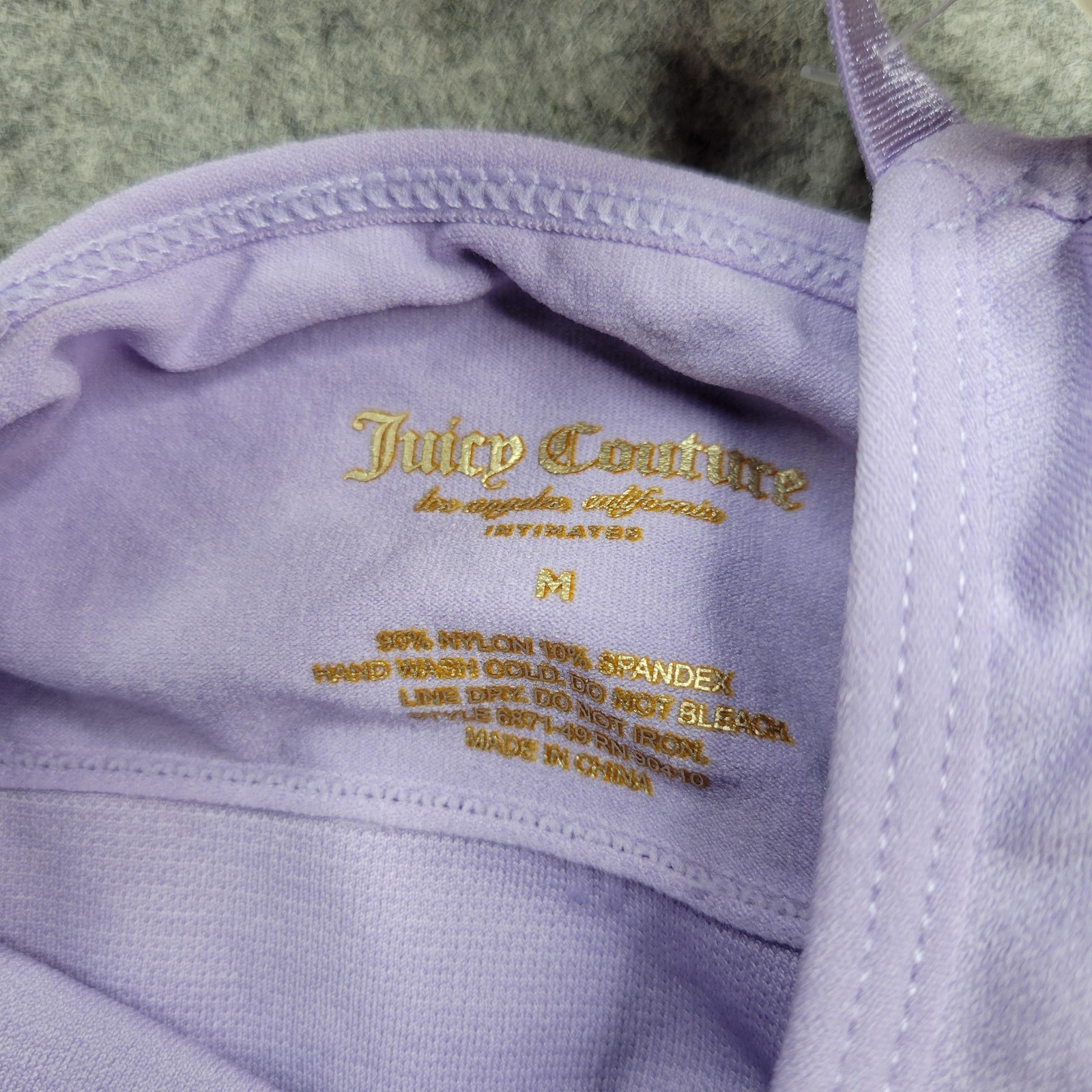 Juicy Couture Bra Set Womens Medium Multicolor Logo Bralette Rhinestone 2 Pack