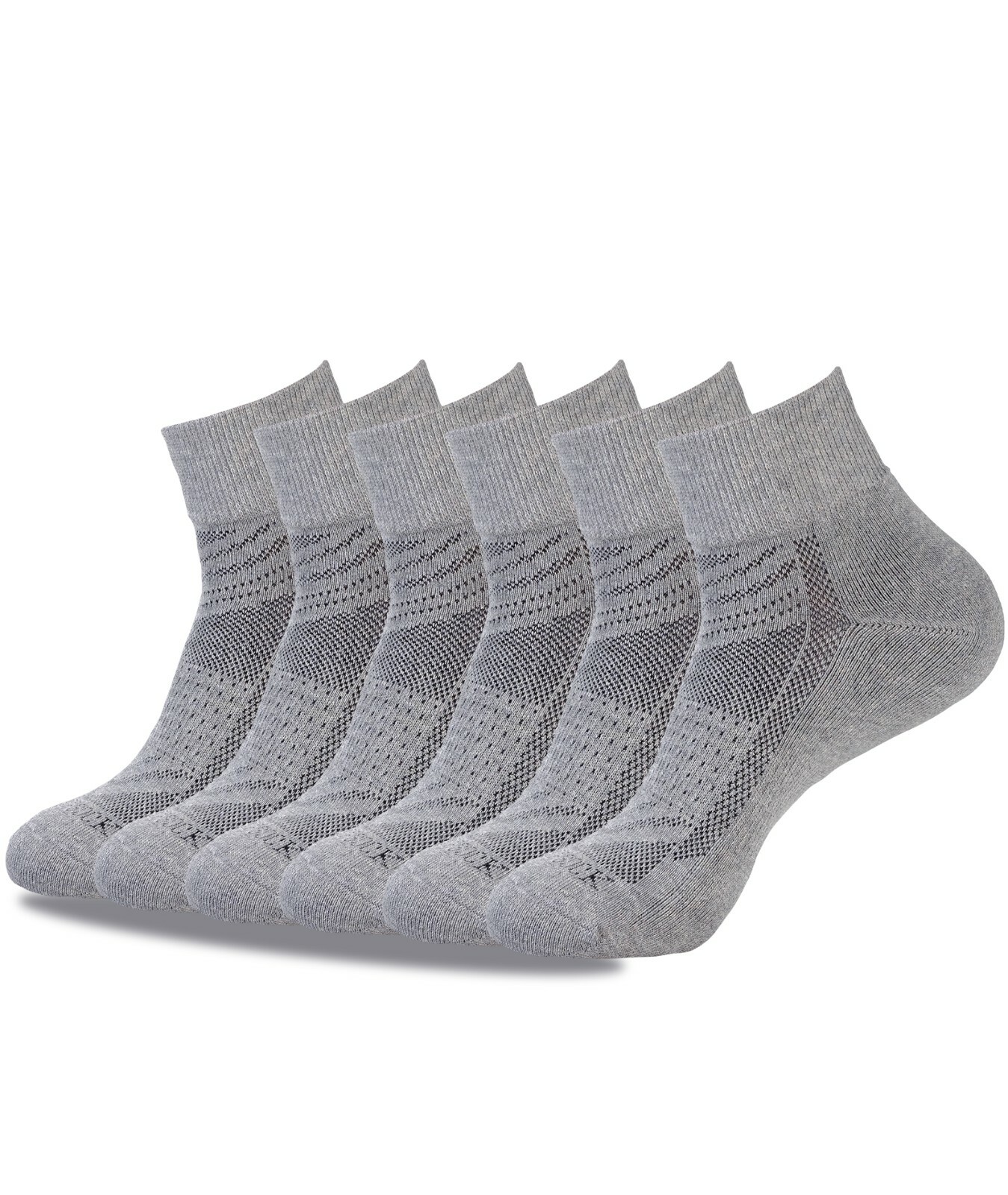 6 PACK COTTON ANKLE QUARTER CREW SOCKS SOFT CUSHION CASUAL LOW CUT