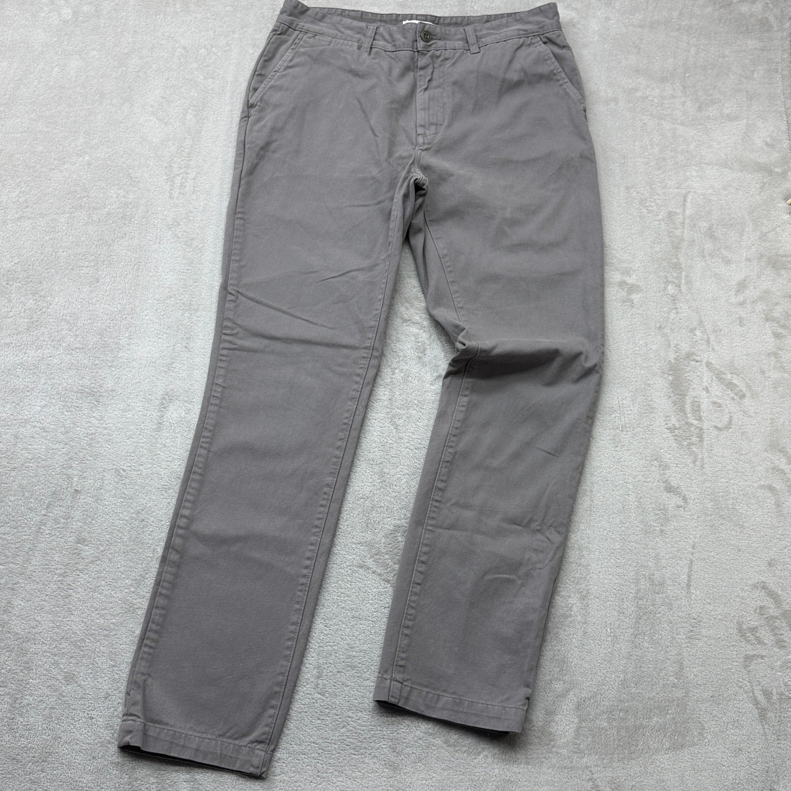Taylor Stitch Foundation Pants Mens 32×32 Gray Slim Fit Chino Organic Cotton