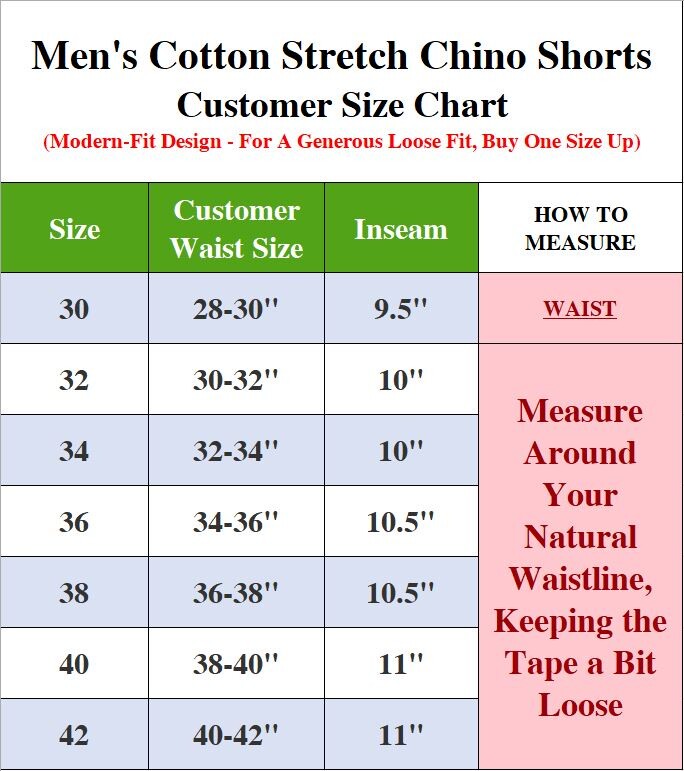 Mens Cotton Flex Stretch 4-Pockets Chino Shorts (Sizes 30-42) NEW FREE SHIPPING