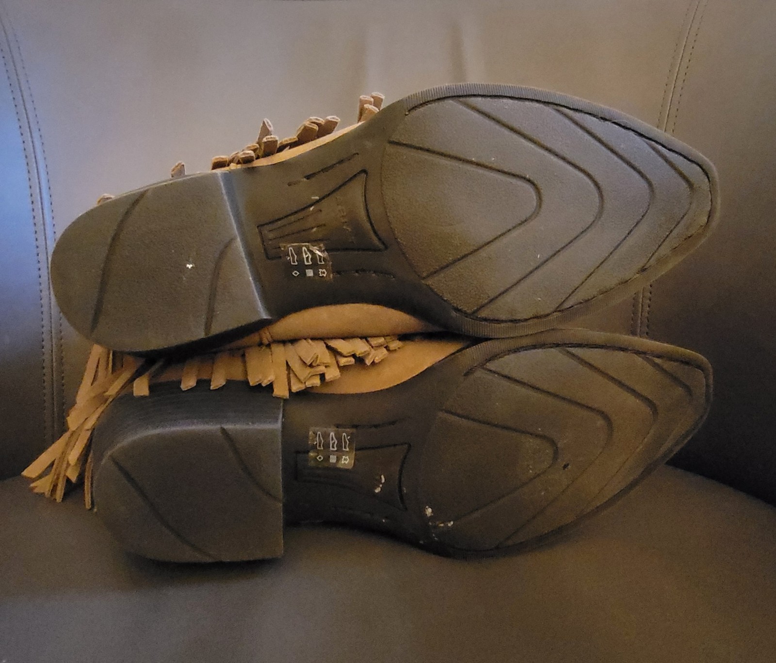 *So Fun* Ariat Womens Western Brown Suede Leather Fringe Ankle Short Boots 4.5