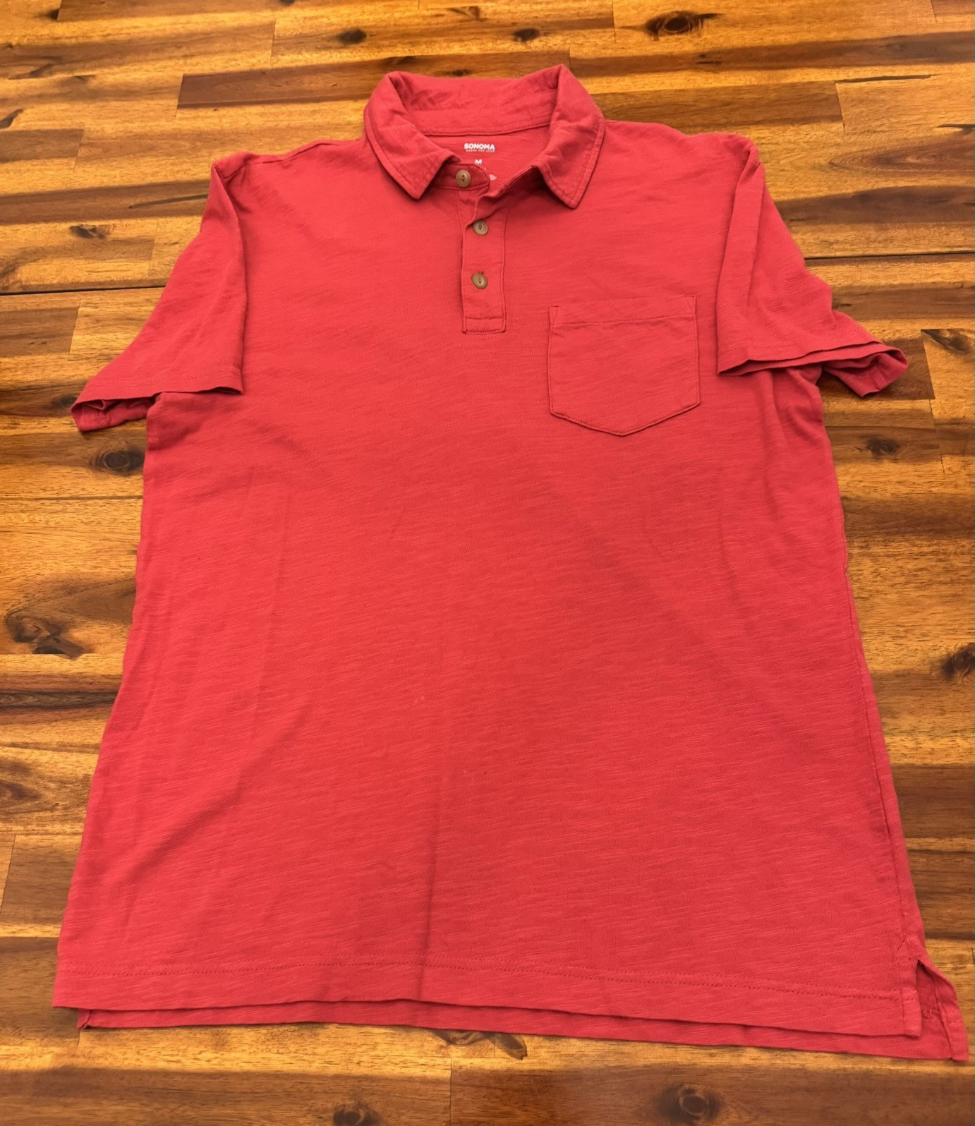 Sonoma Goods for Life Men’s Red Polo Shirt M Short Sleeve Pocket