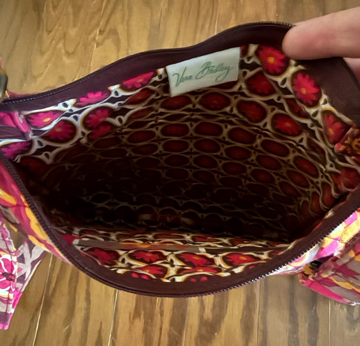 Vera Bradley Women’s Hipster Crossbody Purse Carnaby Floral Cranberry EUC