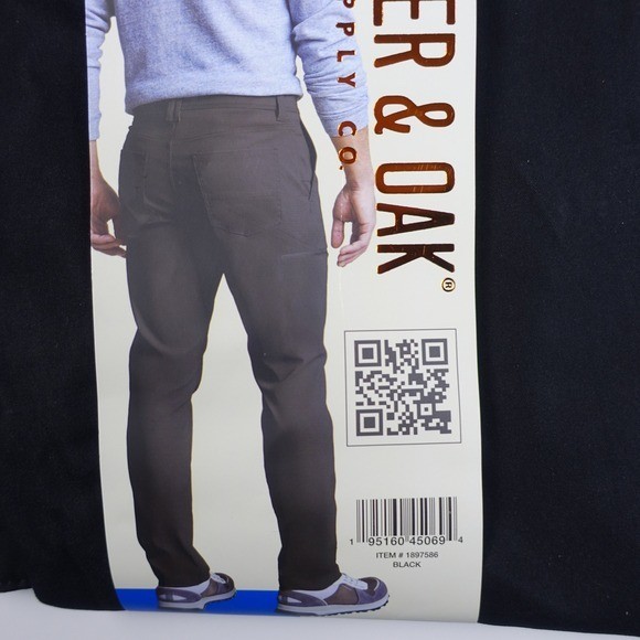 Copper and Oak Supply Co Mens 36×30 Black Straight Fit Tech Utility Pants