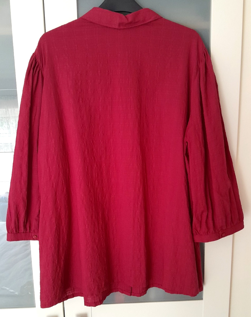 Seasalt, hope cottage blouse, raspberry/dark freesia/pink, size 20