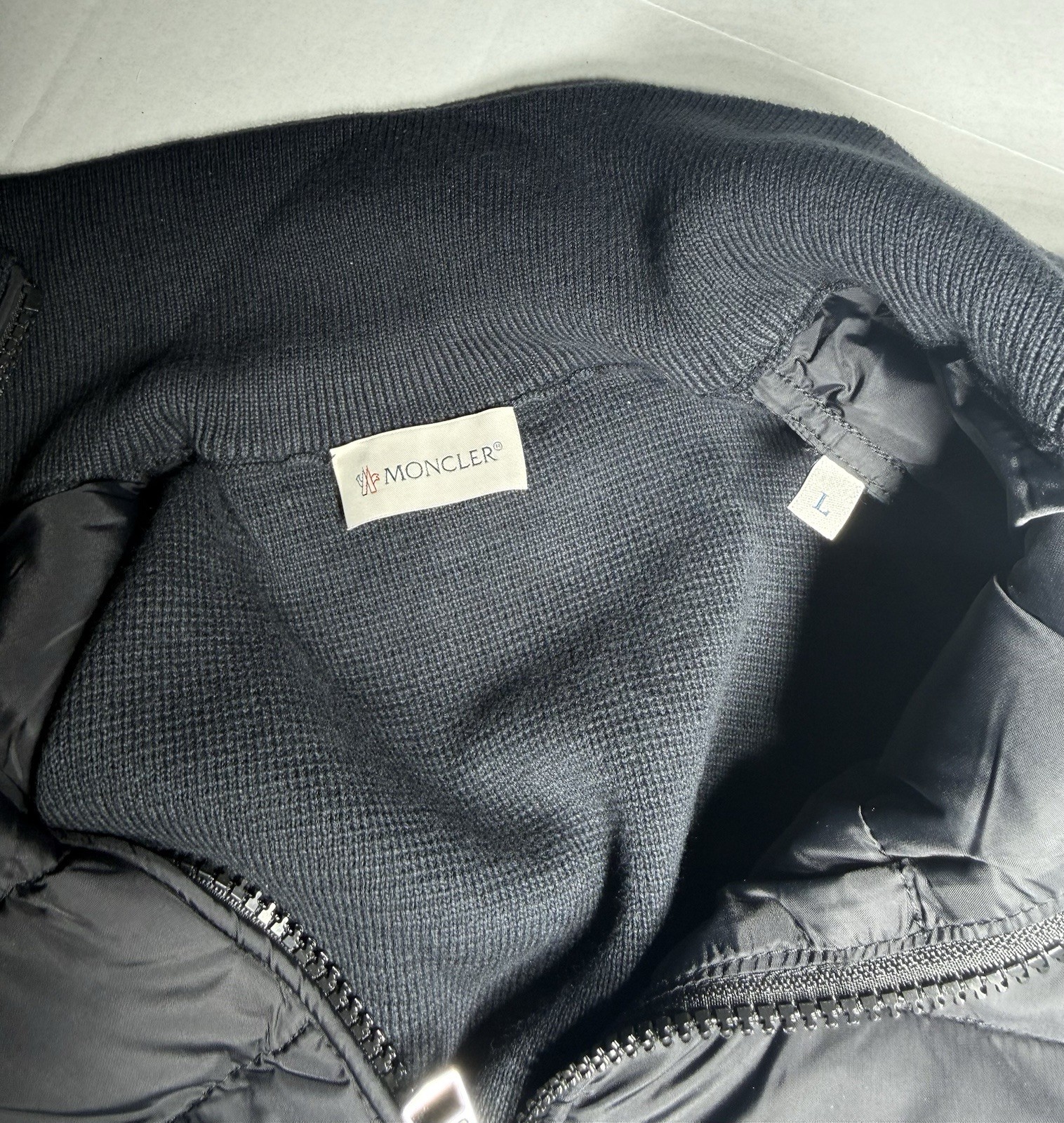 Moncler Padded Zip-Up Cardigan Size Large