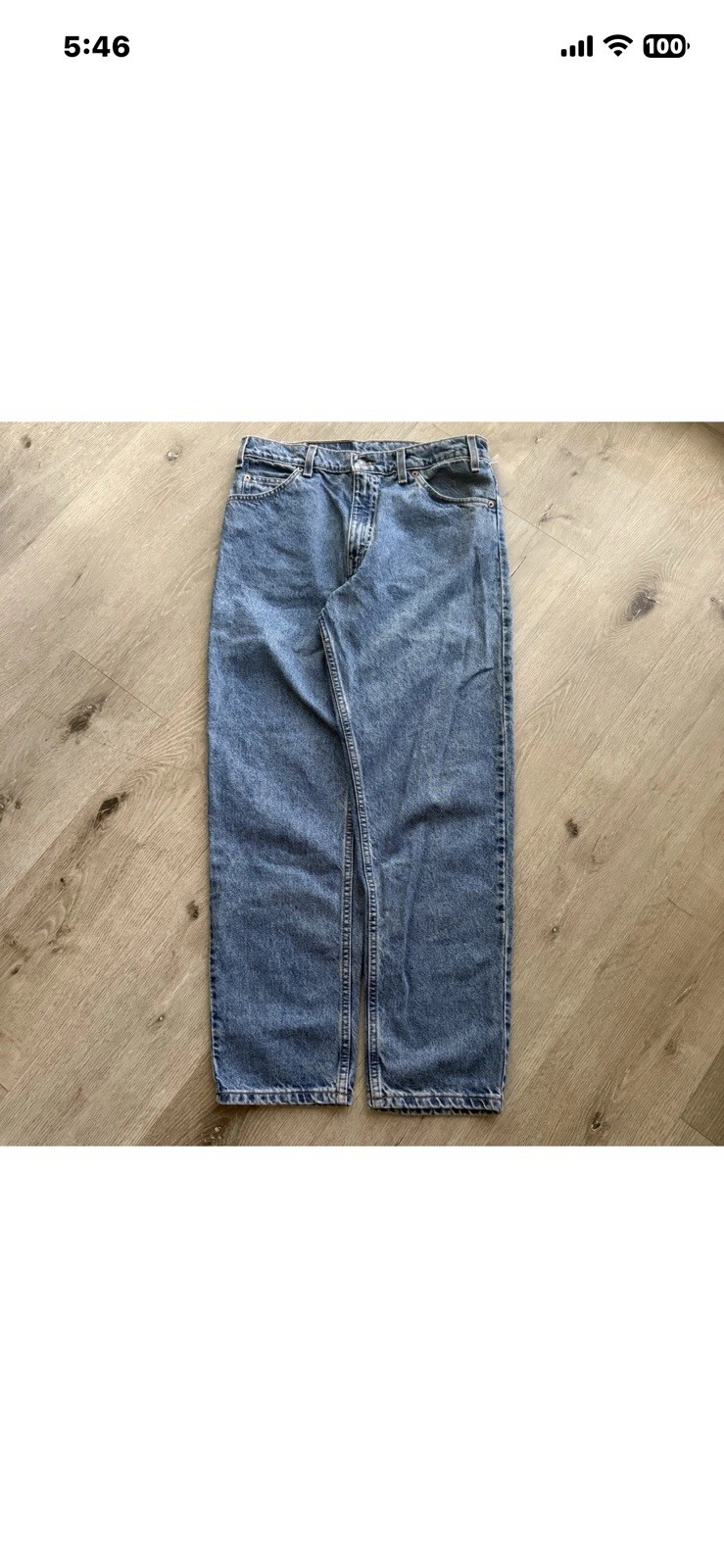 Vintage Levis 550 Jeans Mens 33×30 Blue Relaxed Tapered Leg Denim Orange Tab
