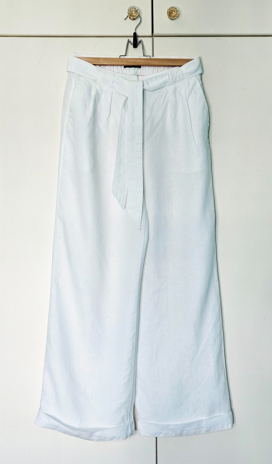 Premium White Linen Trousers M&S Collection size 10