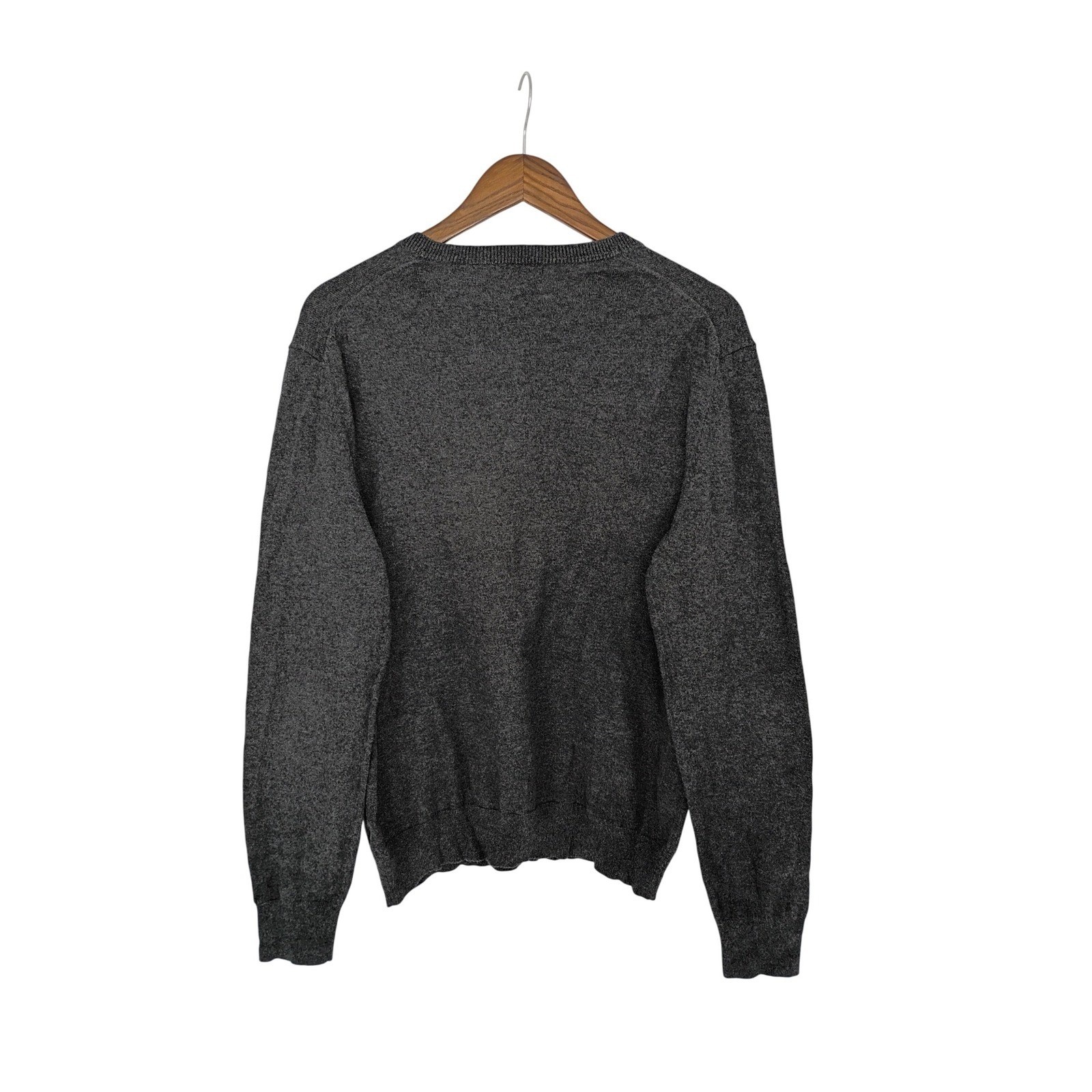 Gap Men’s V-Neck Sweater Dark Gray Heathered Size Medium Casual Classic Style