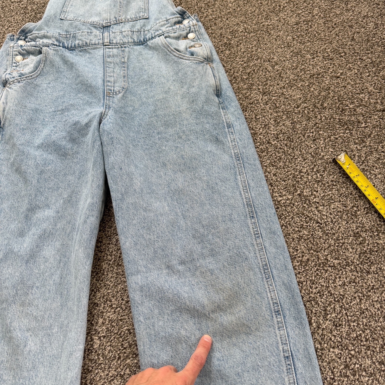 Levi’s Denim Bib Overalls Men’s Large Light Wash Blue Carpenter Workwear
