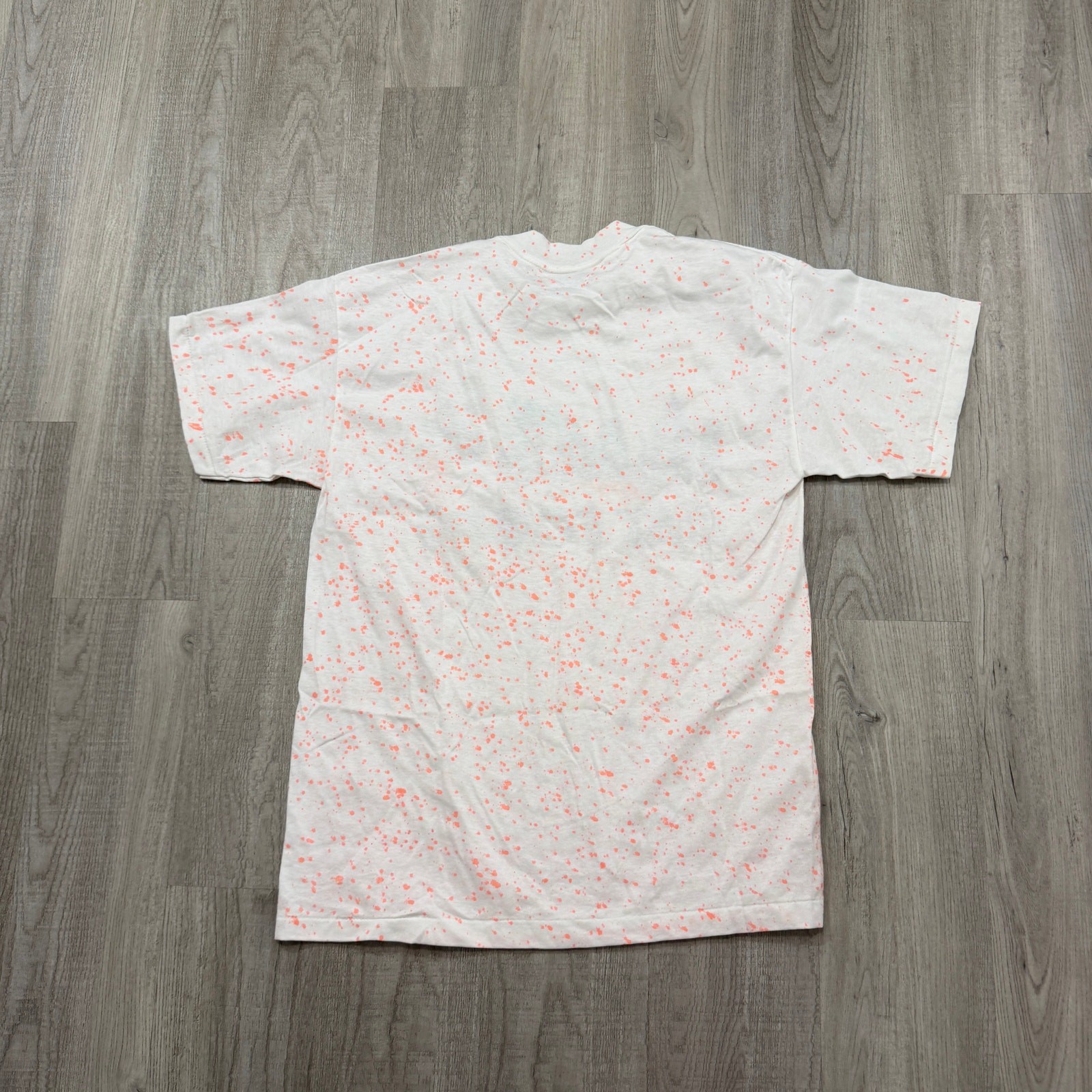 Vintage Iams Pet Food All Over Print Shirt Men’s Large White Orange 90s Cat Dog