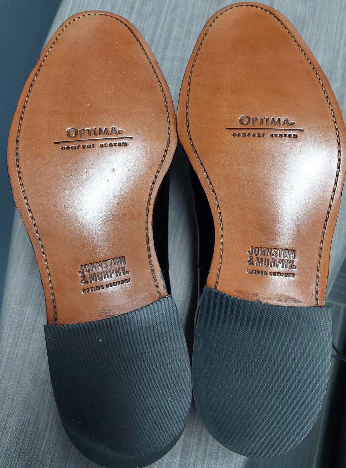Johnston Murphy Men’s Optima Melton Cap Toe Shoes Sz 10.5 E/C Black