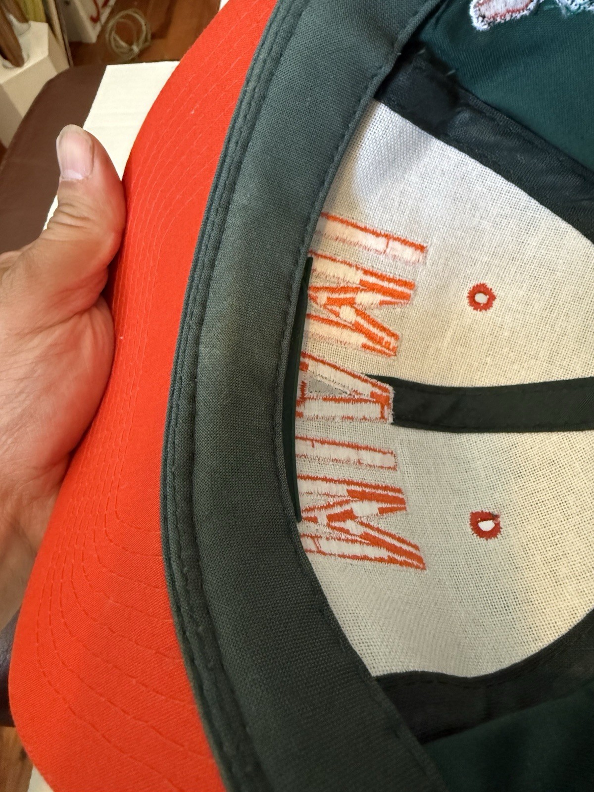 VINTAGE Miami Hurricanes Headway snapback UM football hat Big Logo