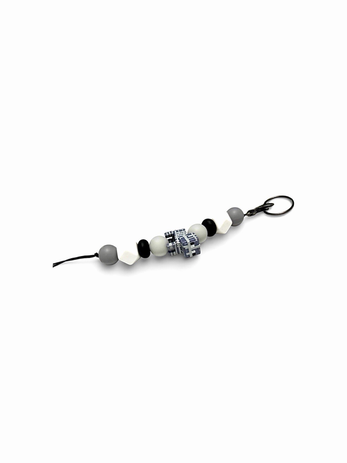 Minecraft Mini Figure Silicone Beaded Key Chain w/ Lobster Clasp & Key Ring