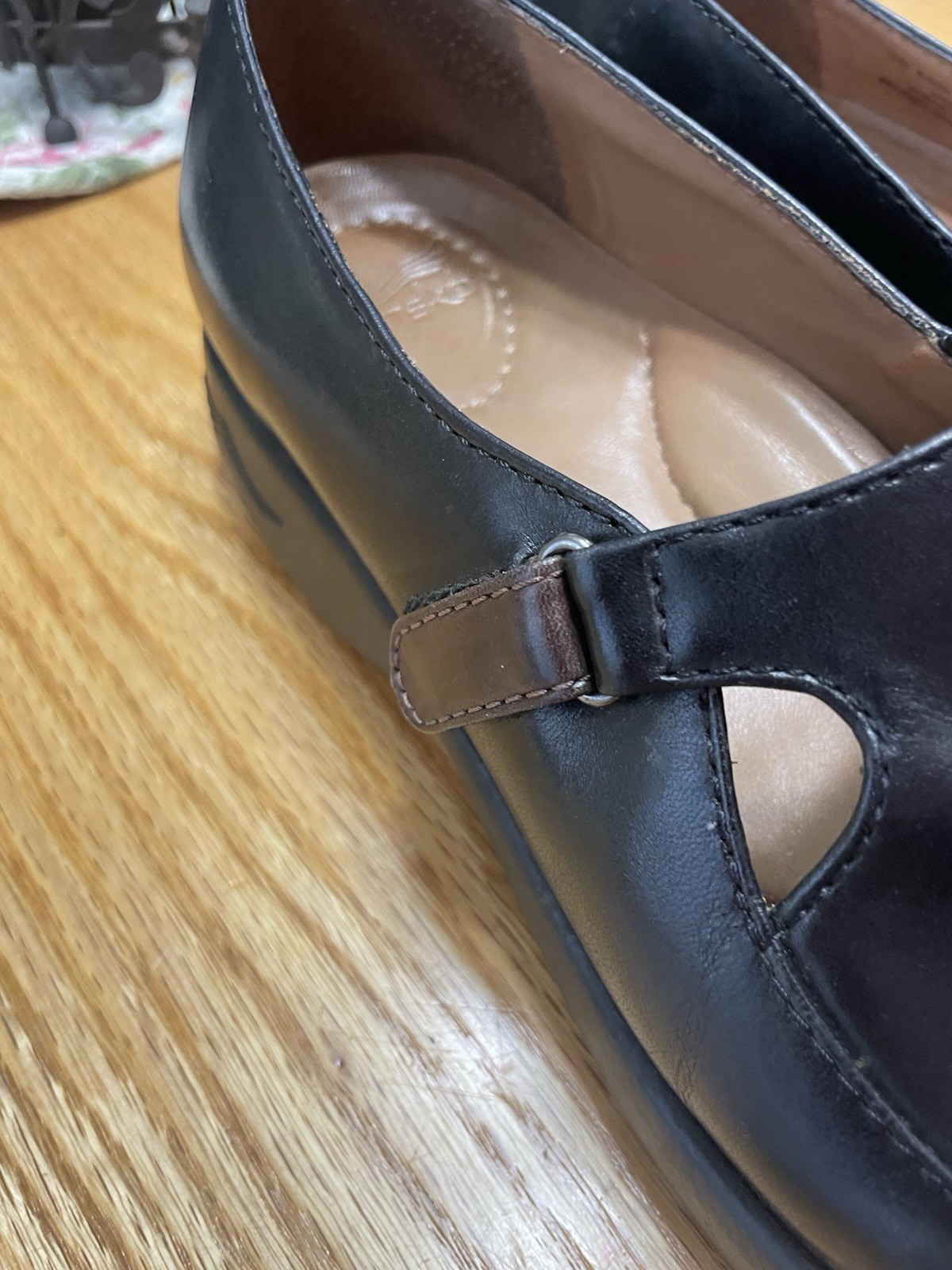 Dansko Becca Women’s Leather Mary Jane Clog Shoes, Size EU 38/Us 7.5-8, Black