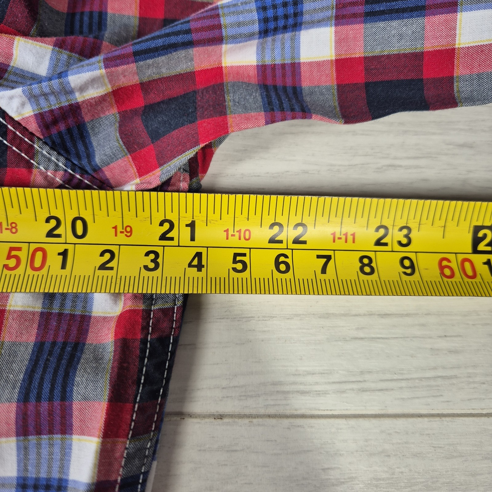 Hugo Boss Checked Button Up Long Sleeve Shirt Men’s L Blue Green White