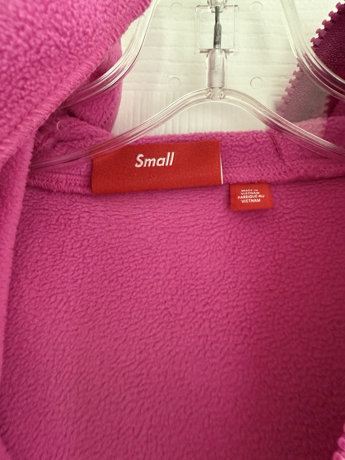 Supreme Polartec Face Mask 1/2 Zip Hooded Sweatshirt Pink Size S WORN TWICE