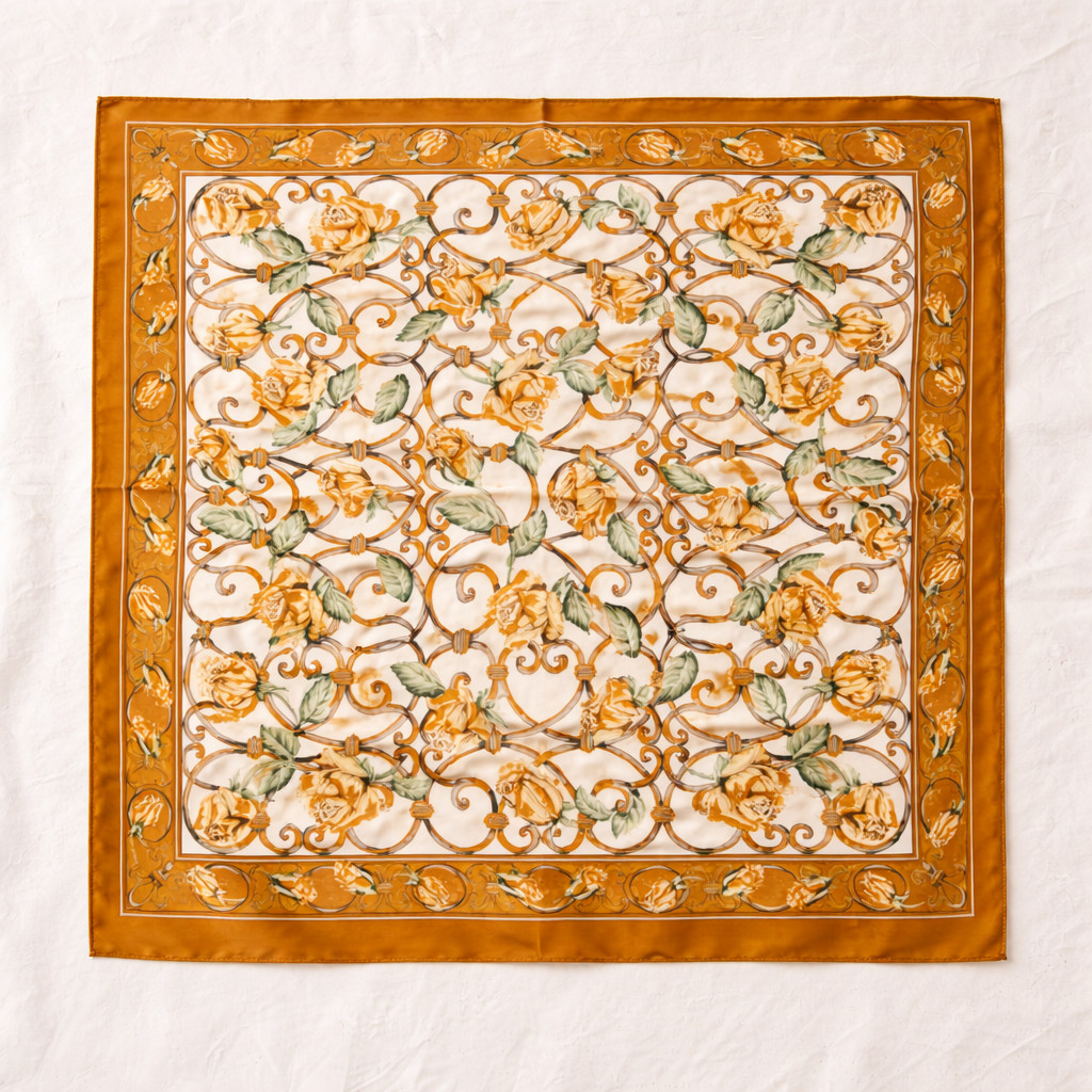 100% Silk-Feel Polyester Scarf 70x70cm Women’s Square Neck, Head, Hair Wrap