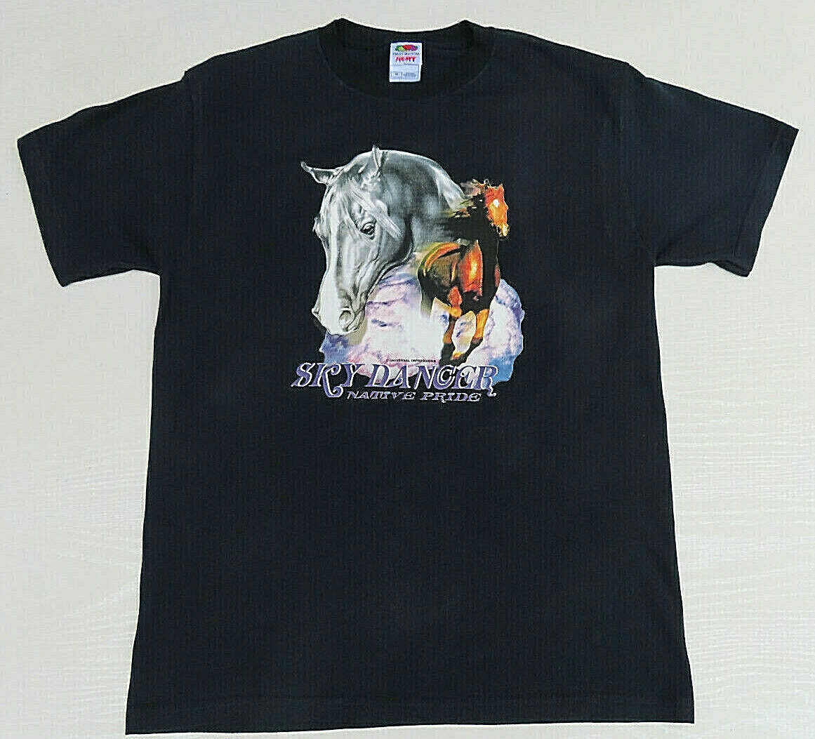Sky Dancer Native Pride Horses, Graphite Men’s T-Shirt Size M.