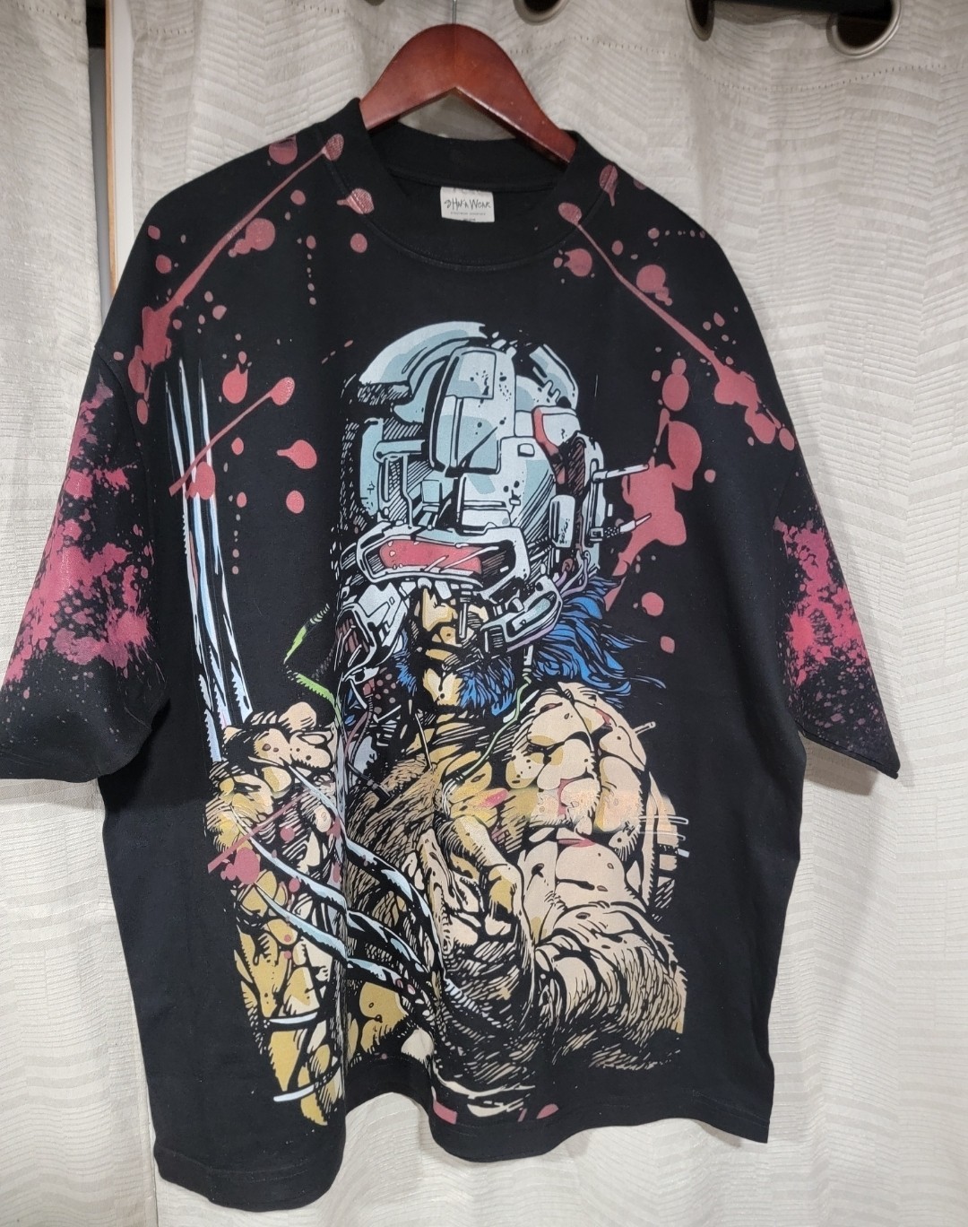 WOLVERINE WEAPON X ON A SHAKA HEAVYWEIGHT GARMET DYED T SHIRT “MODERN”