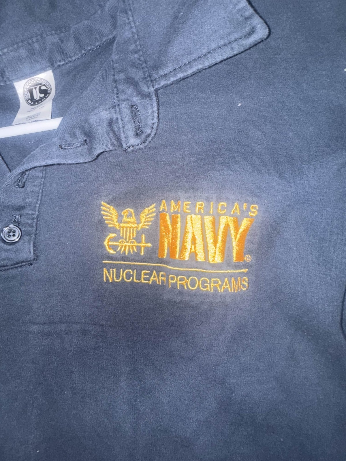 Navy Nuclear Programs Rare Polo T shirt. (NUKE NNPTC NPTU S8G A4W) Made in USA
