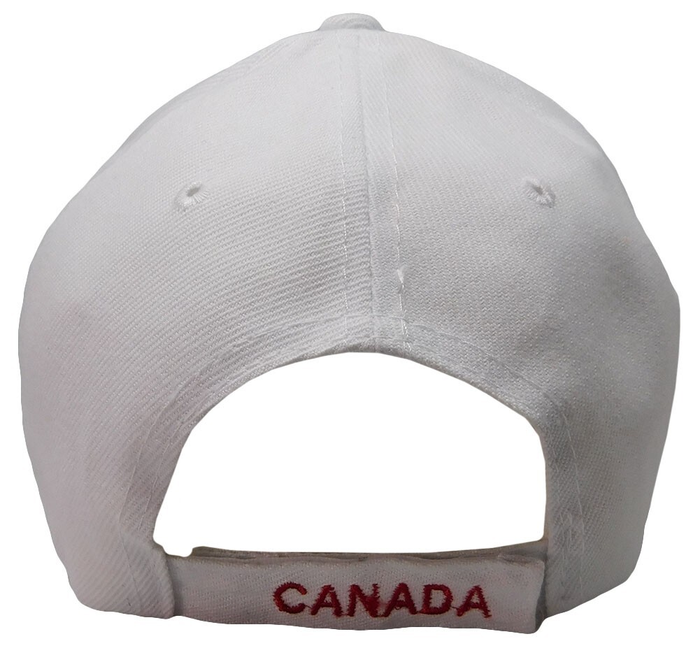 Canada Canadian Maple Leaf Country Letters Flag White Hat Cap 3D embroidered