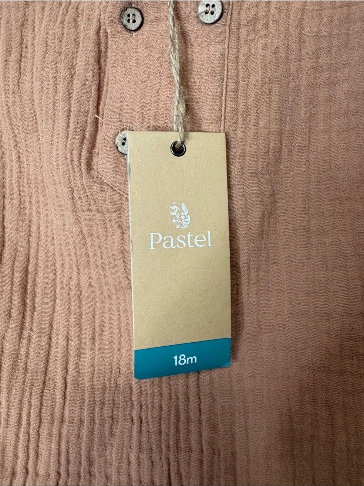 Pastel Sand Cotton Muslin Top 18 Months NWT Double Gauze MSRP $39