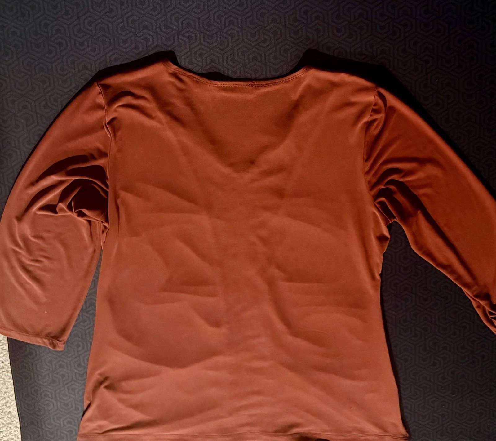 Susan Graver Liquid Knit Rutched Blouse size large