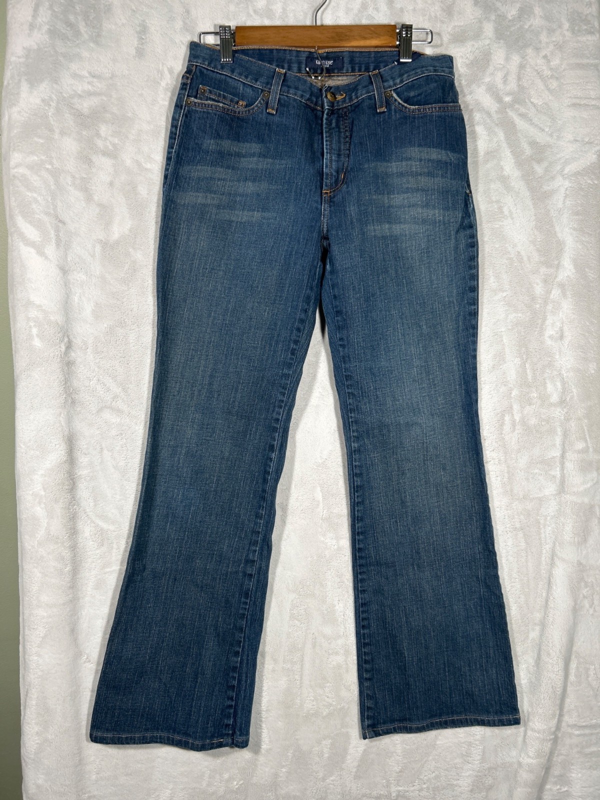 Karen Kane Women’s Medium Blue Denim Jeans Bootcut 99% Cotton 1% Spandex Size 10