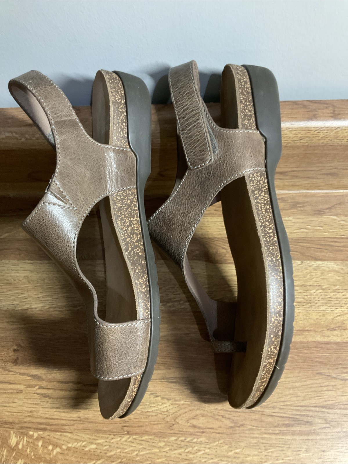 VGC Dansko Reece Slingback Burnished Stone Brown Leather Sz 40 Women’s 8.5-9