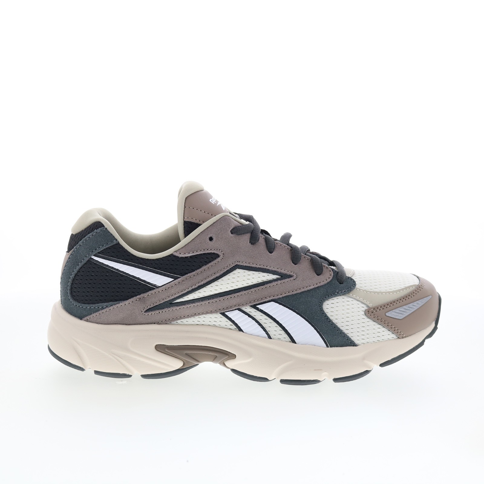 Reebok Road Prime Mens Beige Mesh Lace Up Lifestyle Sneakers Shoes