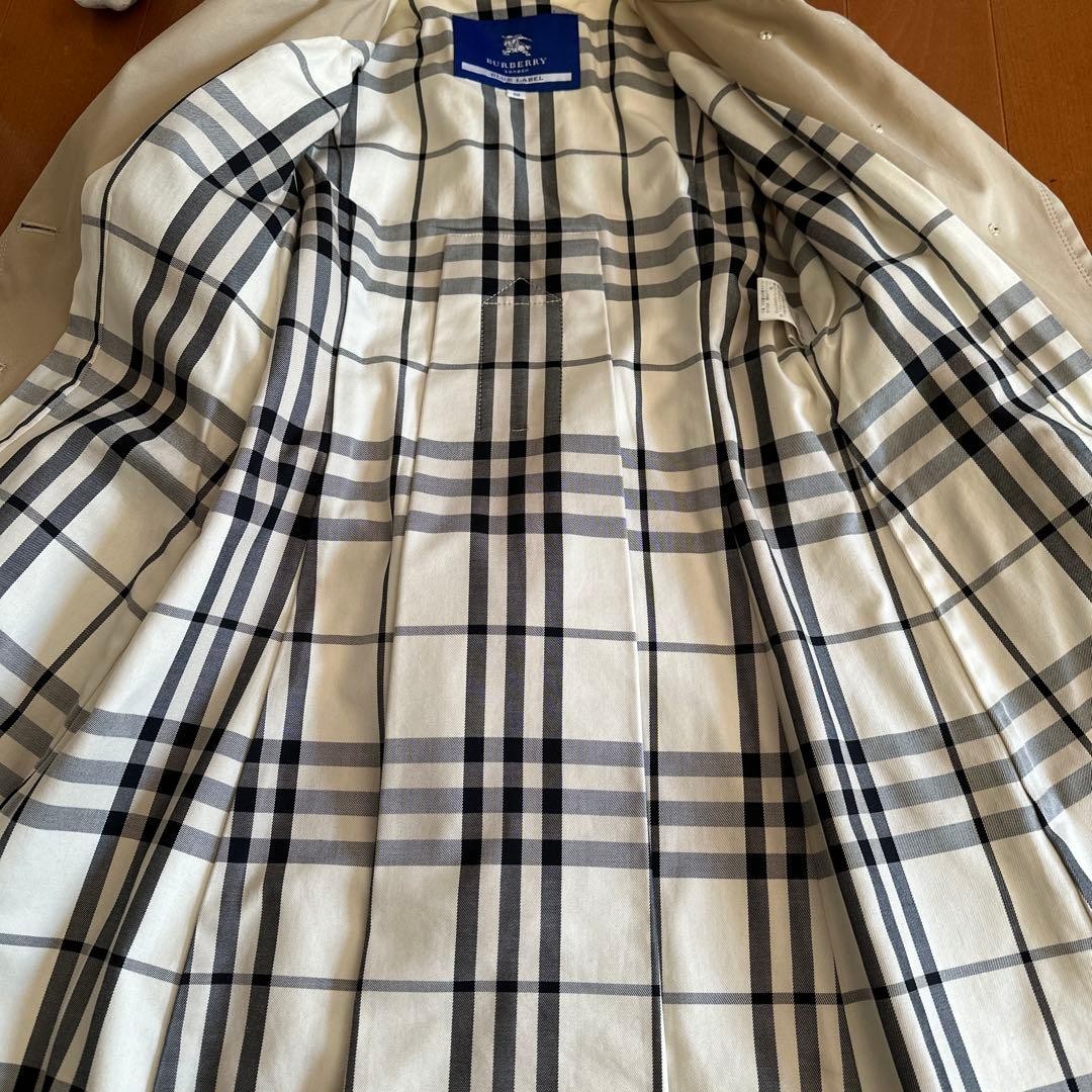 BURBERRY BLUE LABEL Beige Trench Coat Nova Check Womens Size 38