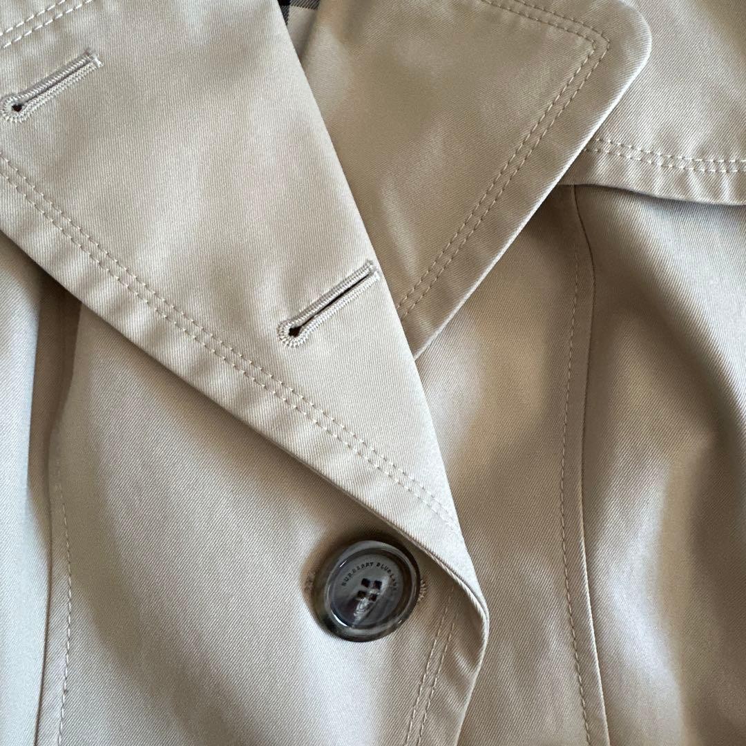 BURBERRY BLUE LABEL Beige Trench Coat Nova Check Womens Size 38