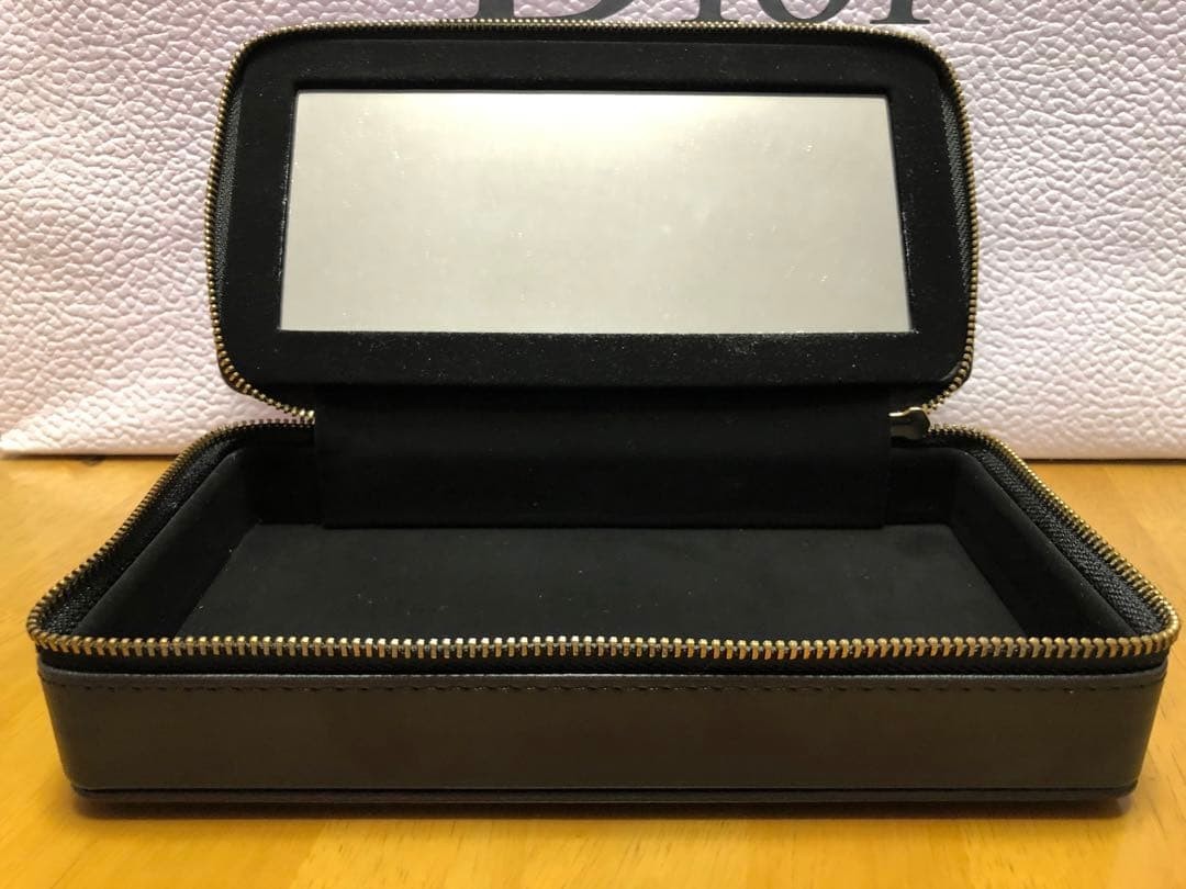 Christian Dior Mirror Pouch Black Gold Star Constellation Logo Novelty CD New