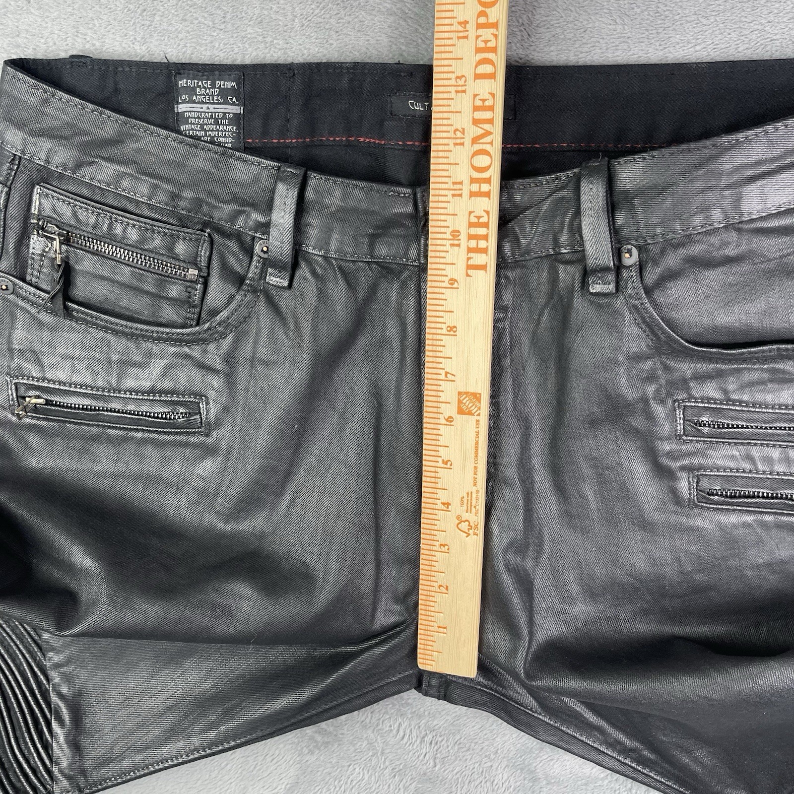 Cult Of Individuality Jeans Mens 38×34 Greaser Rocker Rebel Cycle Wax Denim Moto