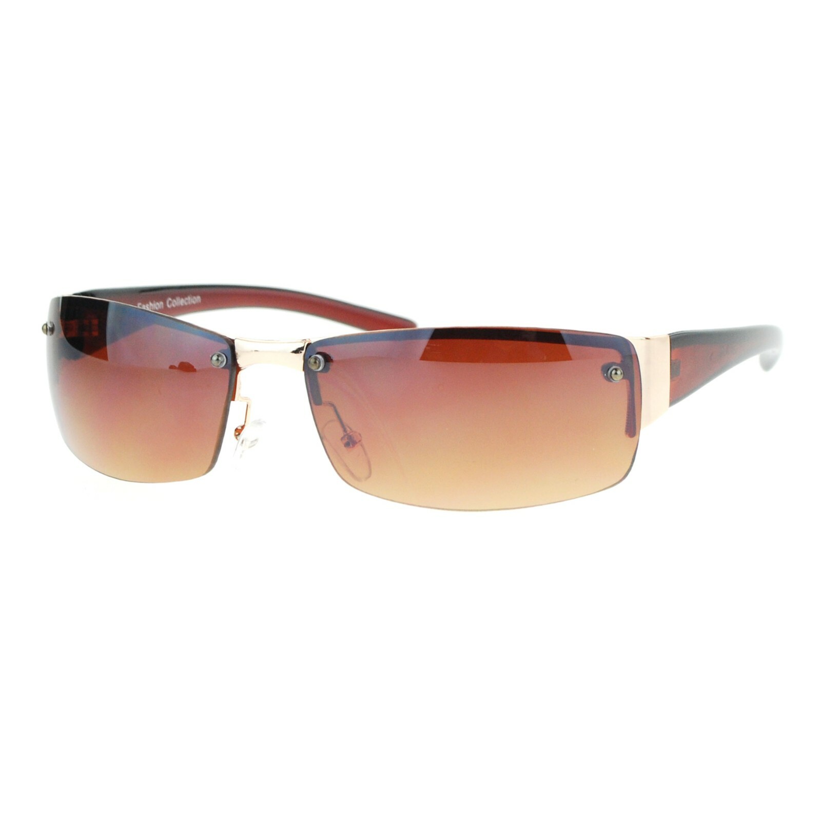 Half Rim Rimless Style Rectangular Sunglasses Unisex Classic Fashion UV 400