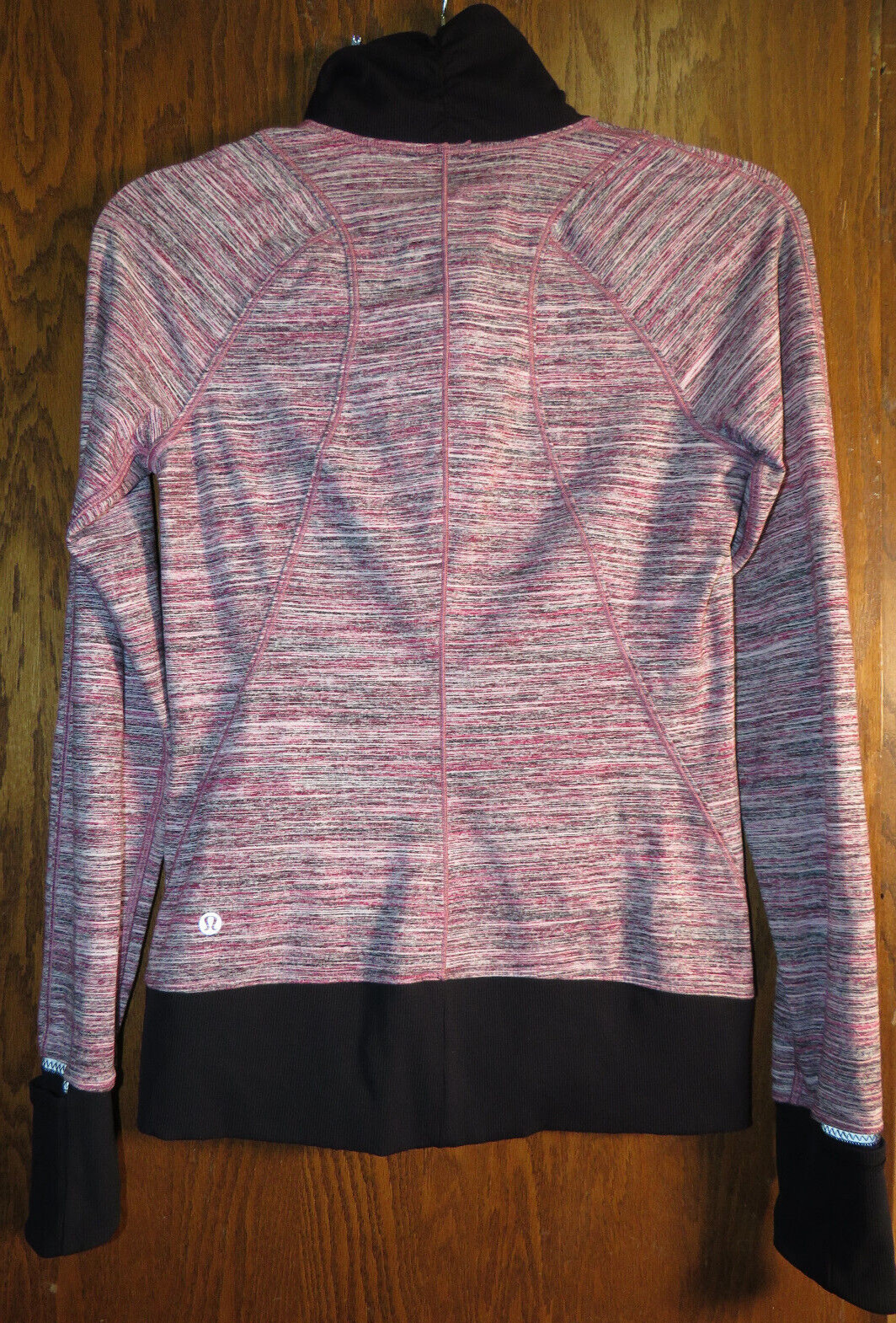 Lululemon 6 Runderful Half Zip Space Dye Camo Berry Rumble Red Black EUC!