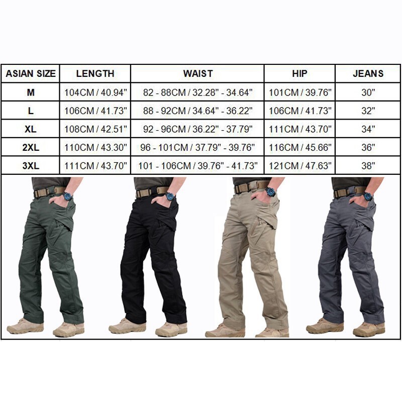 US Men Tactical Cargo Pants Soldier Straight-fit Work Combat Trousers Outdoor A