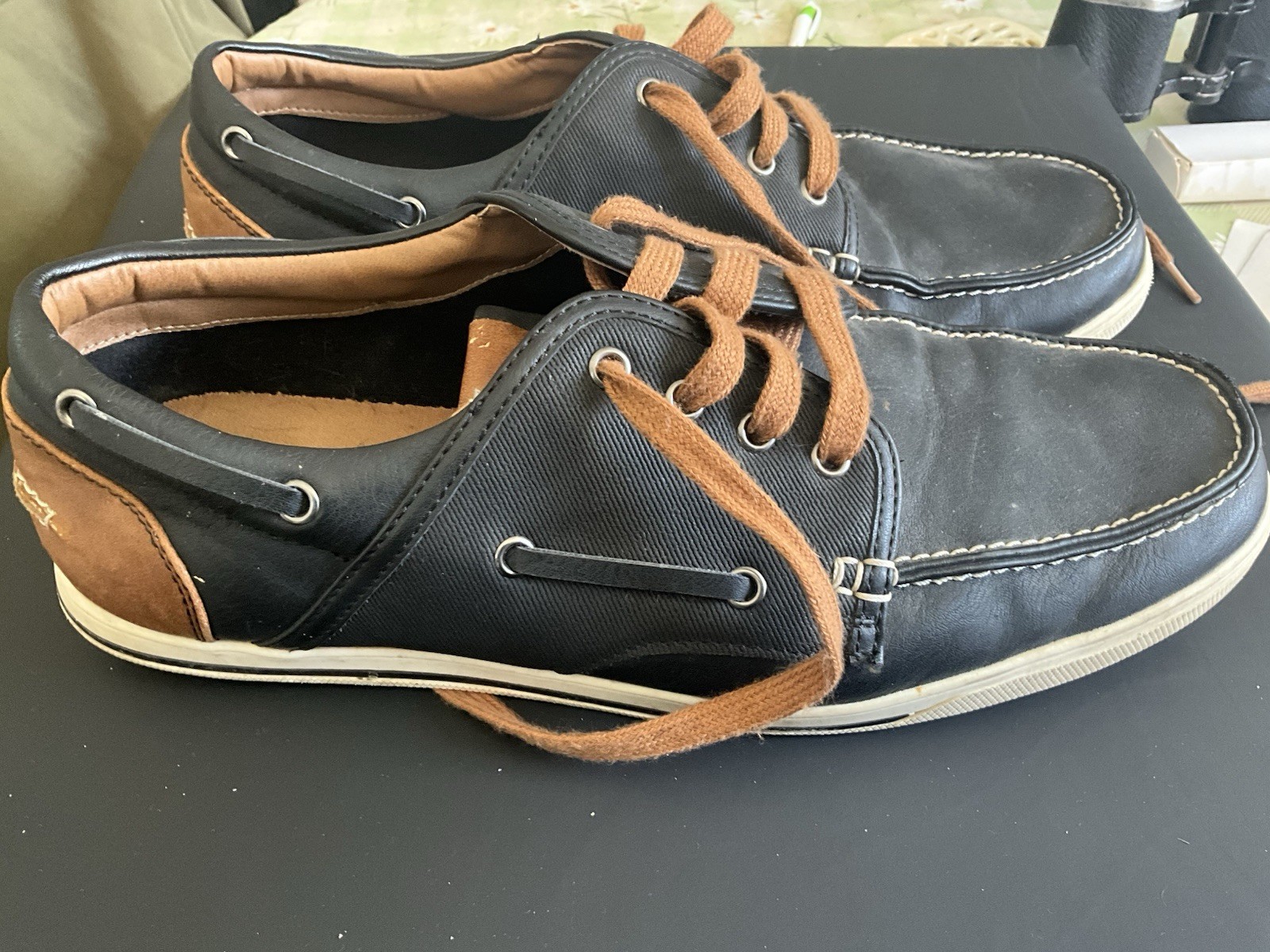 SONOMA GOODS FOR LIFE MENS BLACK CASUAL LACE SHOES SIZE 10 VERY NICE CONDITION