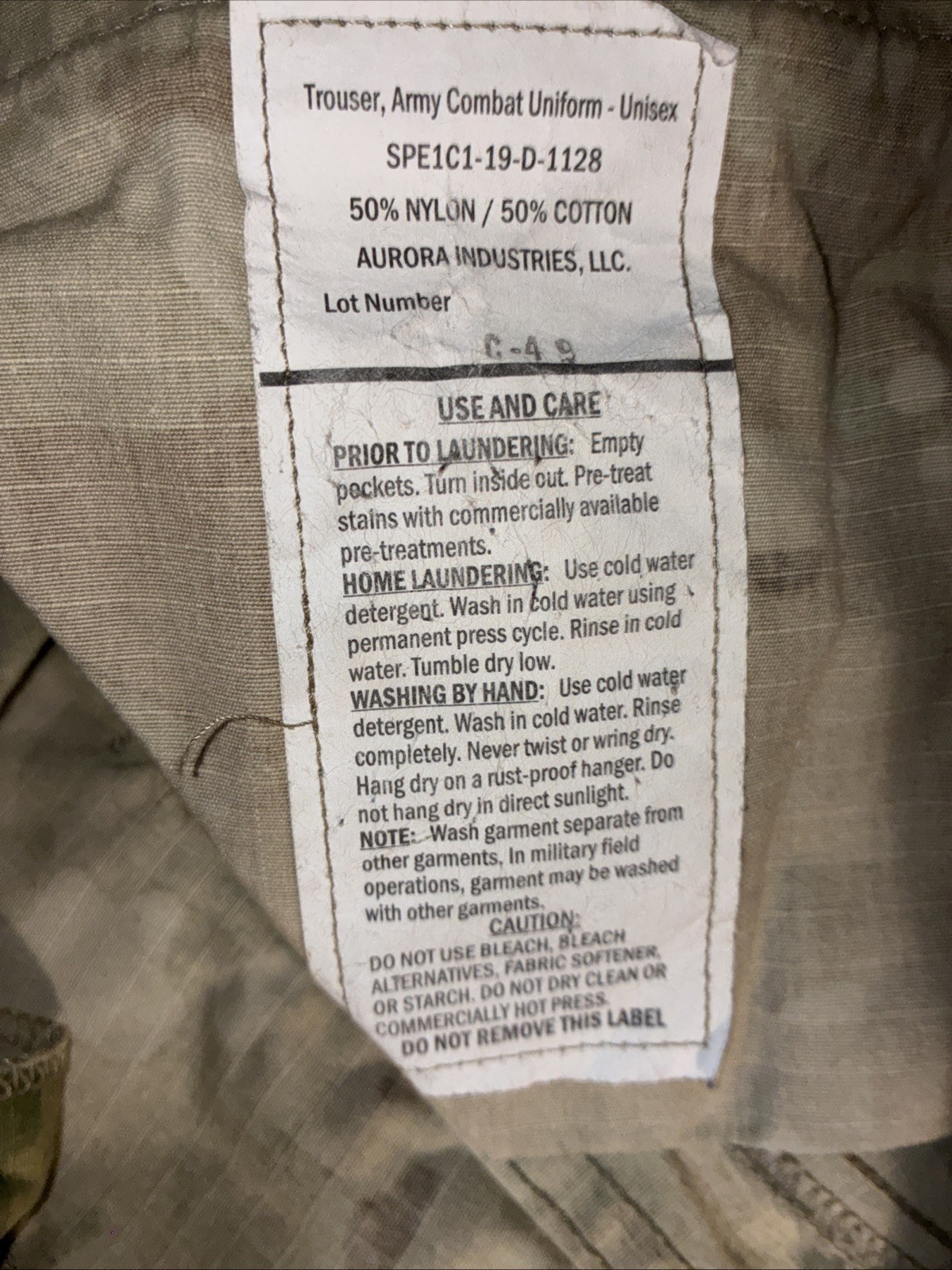 US Army Combat Uniform OCP Pants Medium Short Ripstop Unisex Military ACU