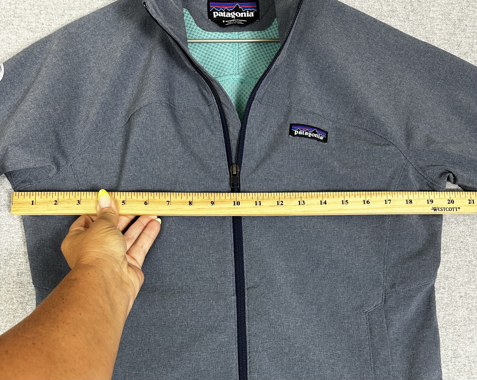 Patagonia Jacket Womens Small Blue Softshell Windproof STY83545 Stretch Outdoors