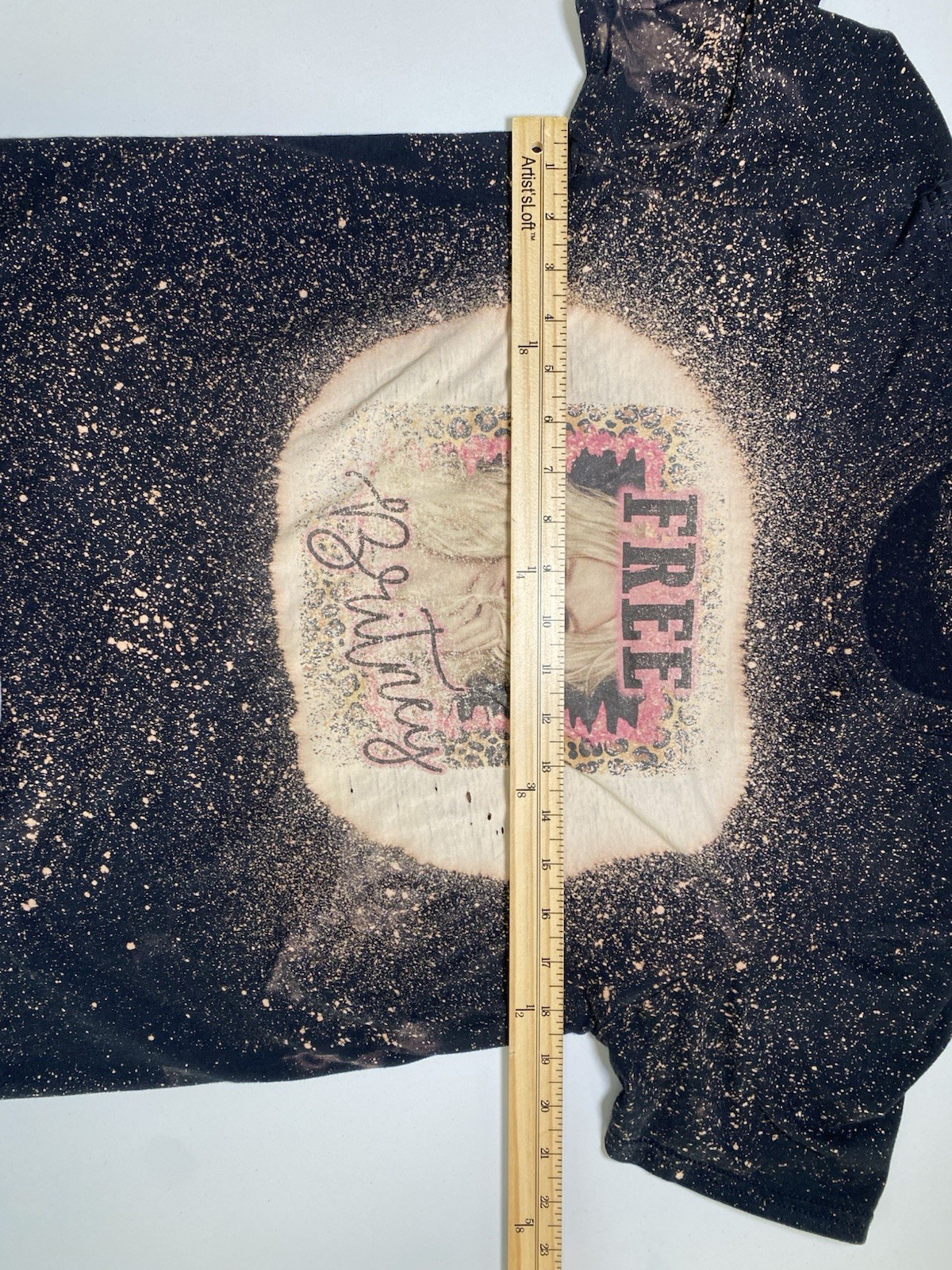 Free Britney Shirt Measures Medium Street Style Y2K Fun Playful Wear Bleach Dyed
