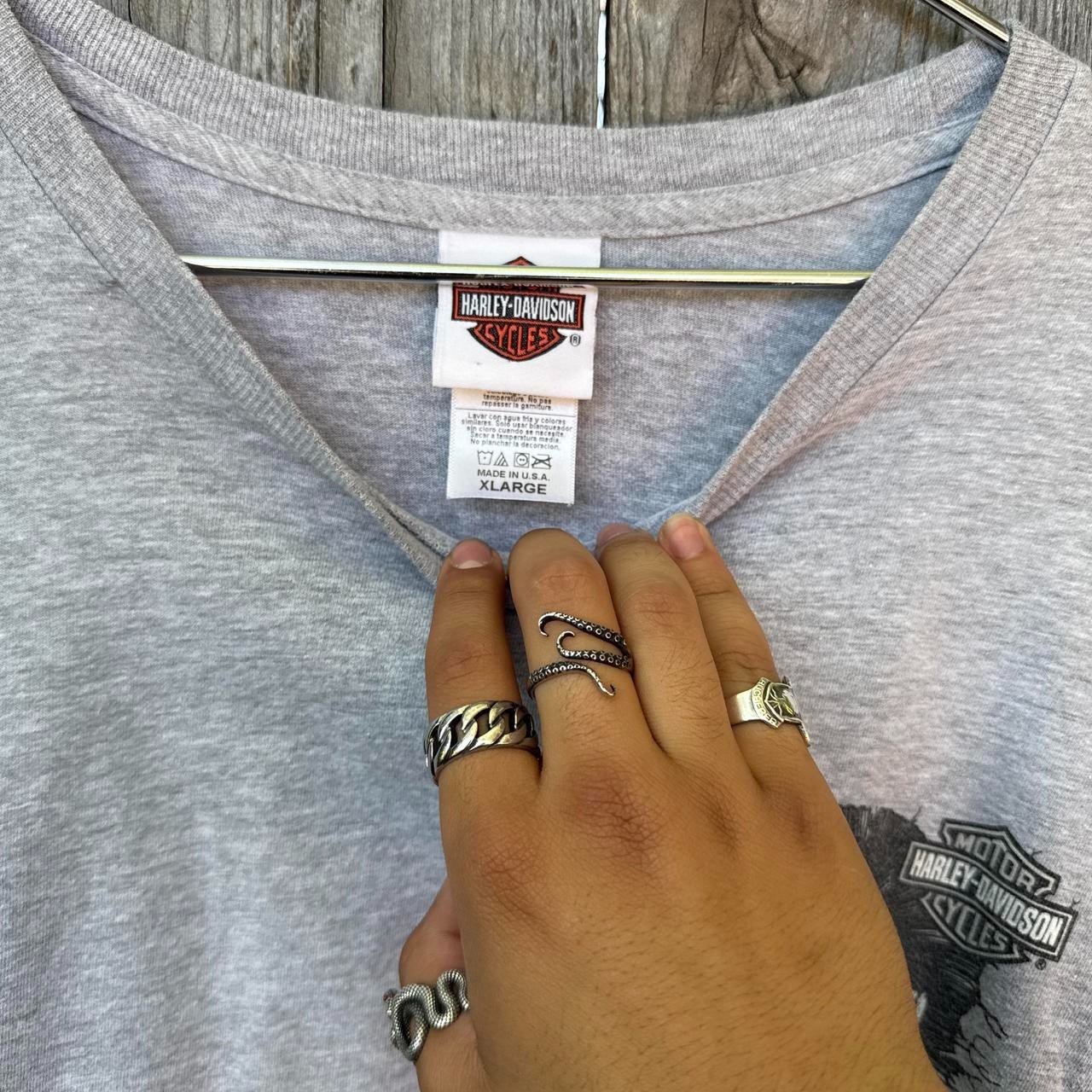 VINTAGE WHITE TAG HARLEY-DAVIDSON SKULL GRAPHIC TEE SIZE XL