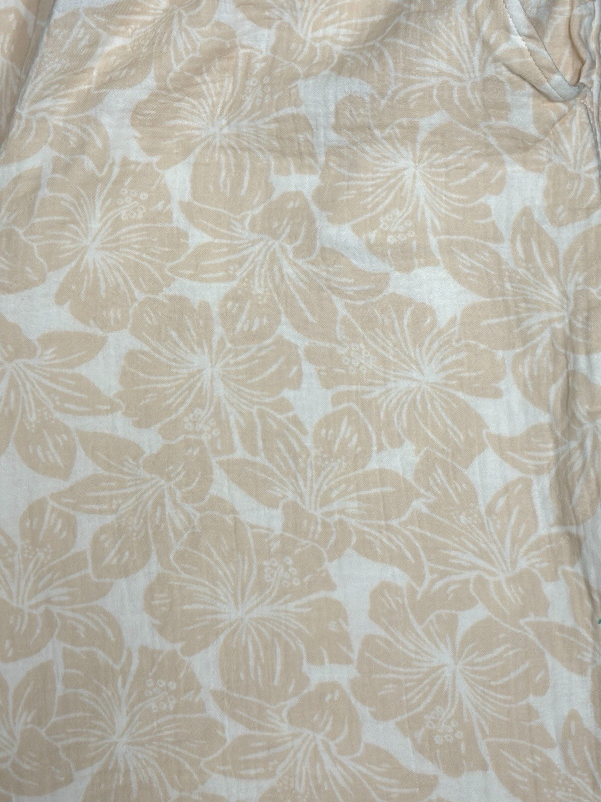 Hurley Women’s NWT Gauze Relaxed Wide-Leg Pant in Tan/ White- XXL