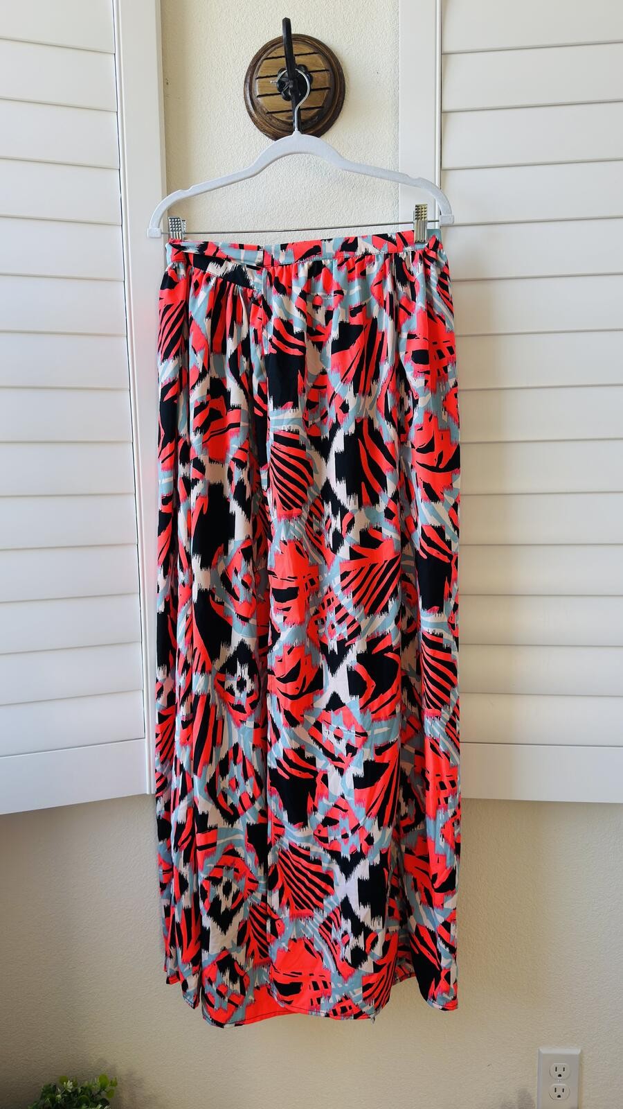ASOS Vibrant Abstract Print Wrap Maxi Skirt – Size US 14