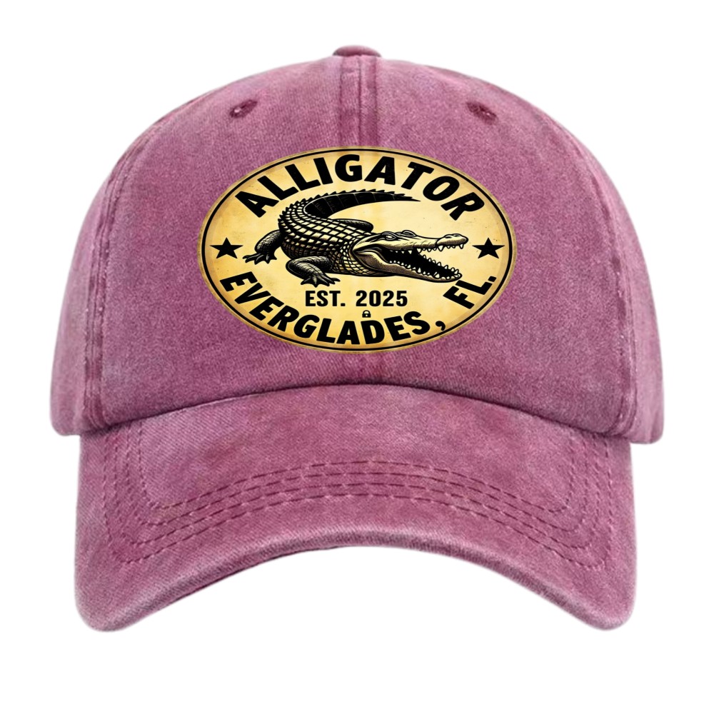Unisex Everglades Florida Alligator Dad Hat|Nature Trip&Souvenir Casual Hang Cap