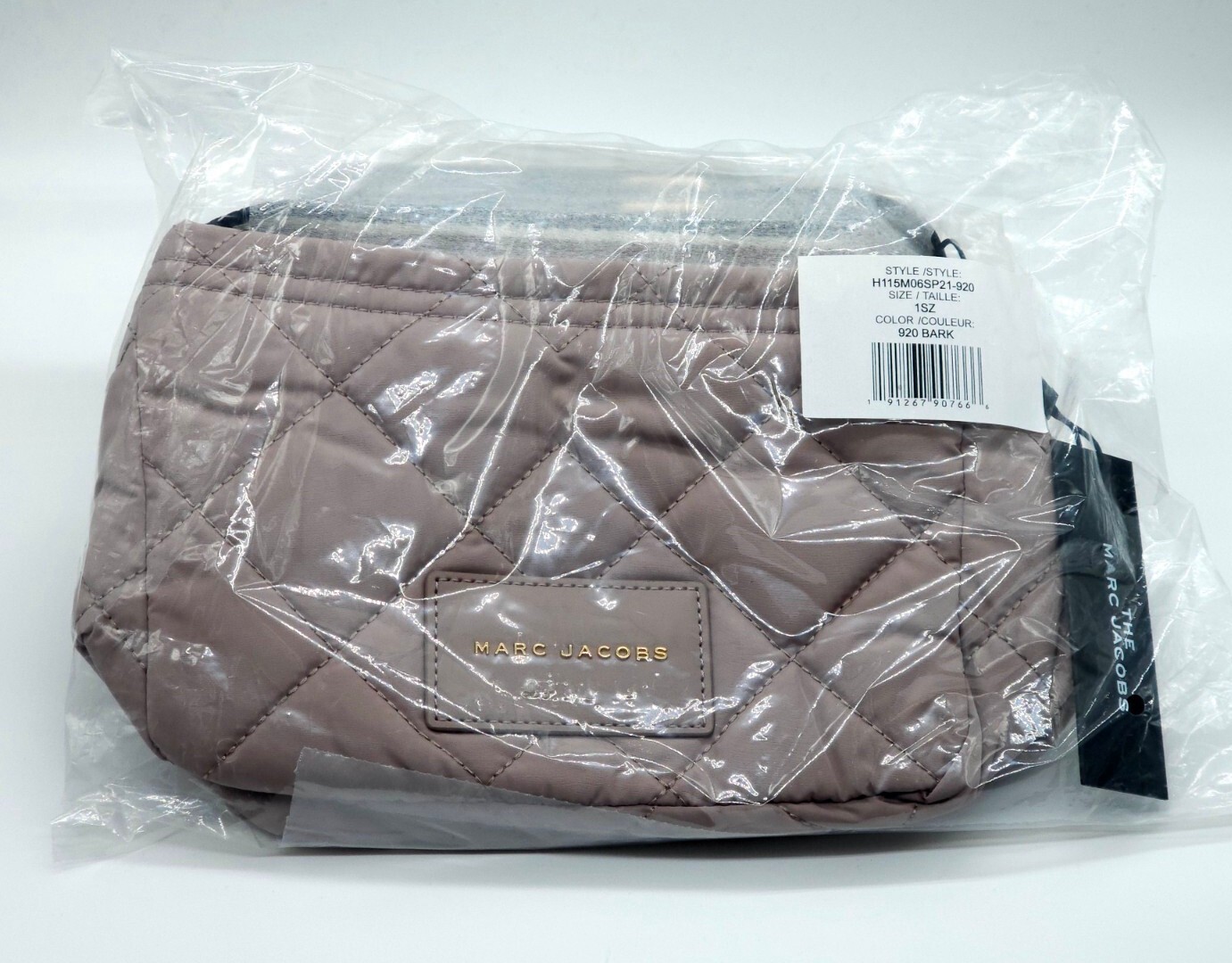 Marc Jacobs Quilted Nylon Messenger Crossbody Bag Bark New GL02304116
