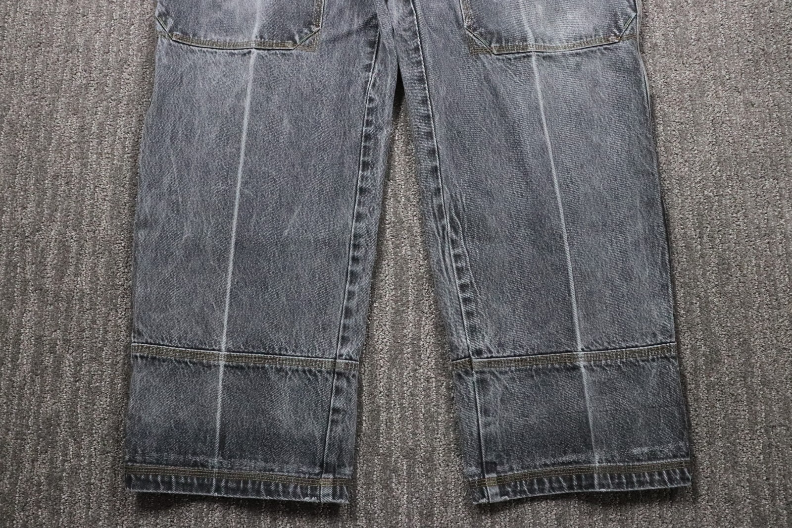 Mecca VTK 90s Baggy Jean’s Grunge Skater Hip-hop Urban Men 40×32 DAMAGED ZIPPER