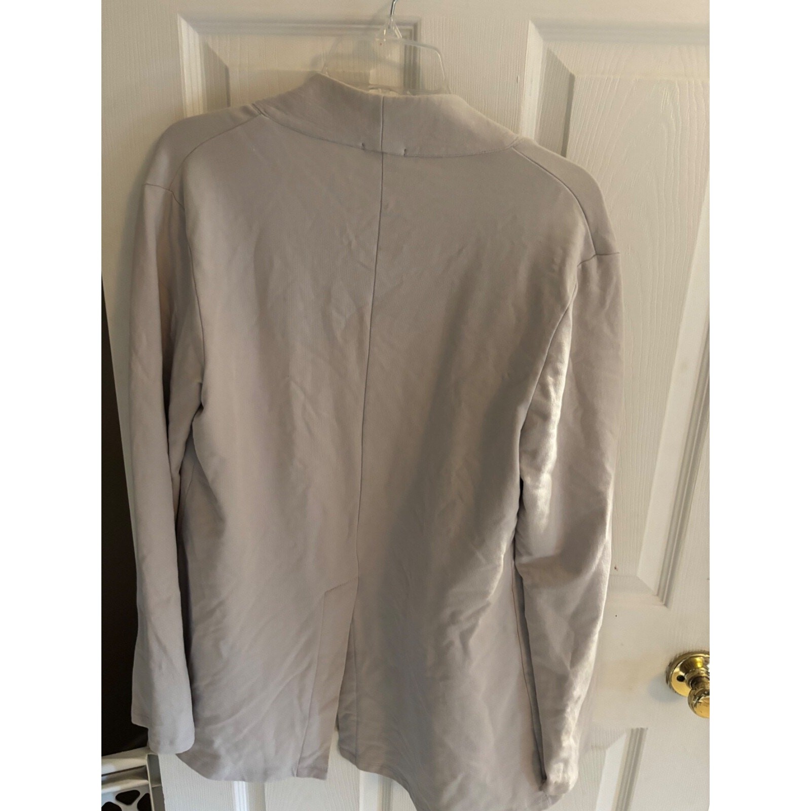 Lilla * P L/S Biege Collared Flap Over Top w/Slash Pockets Size XL